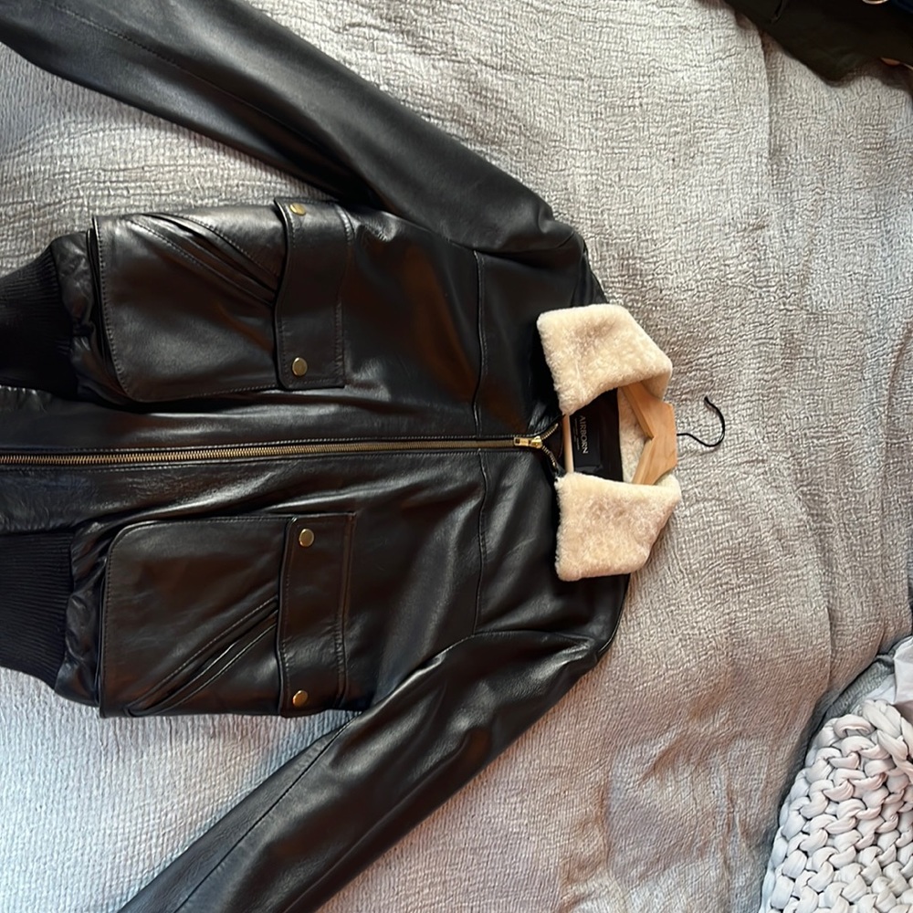 Bomber Jacket, Airborn (Argentine brand), lamb skin, size s, black